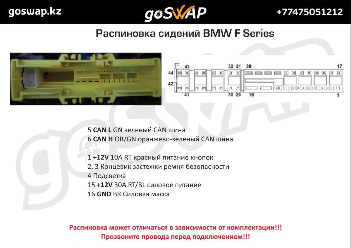 Адаптер сидений BMW F Series — лист 3 из 5