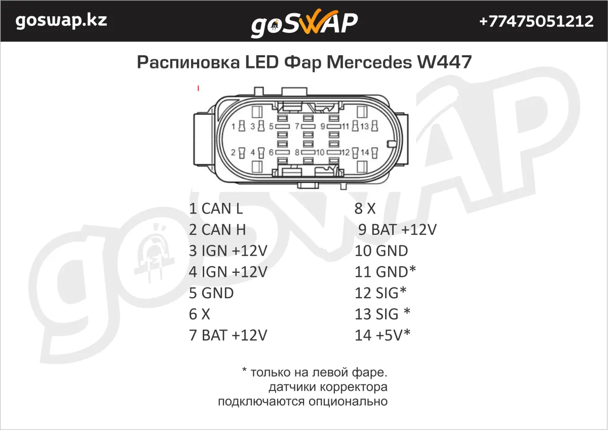 Адаптер Mercedes W447 LED Retrofit — лист 2 из 3